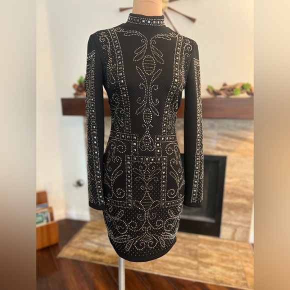 Bebe Studded Jaquard Dress - Picture 4 of 8